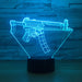 Abstract Machine Gun 3D Optical Illusion Lamp - 3D Optical Lamp