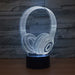 Headphone 3D Optical Illusion Lamp - 3D Optical Lamp