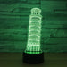 Leaning Tower of Pisa 3D Optical Illusion Lamp - 3D Optical Lamp