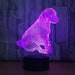 Lovely Puppy Touch 3D Optical Illusion Lamp - 3D Optical Lamp