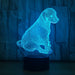 Lovely Puppy Touch 3D Optical Illusion Lamp - 3D Optical Lamp