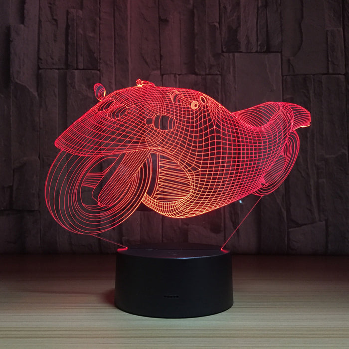 Modern Motorbike 3D Optical Illusion Lamp - 3D Optical Lamp
