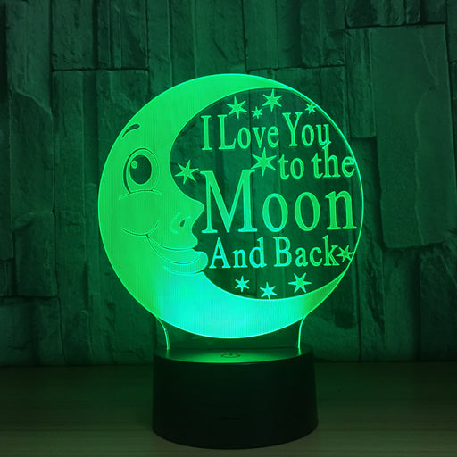 Lovely Moon 3D Optical Illusion Lamp - 3D Optical Lamp