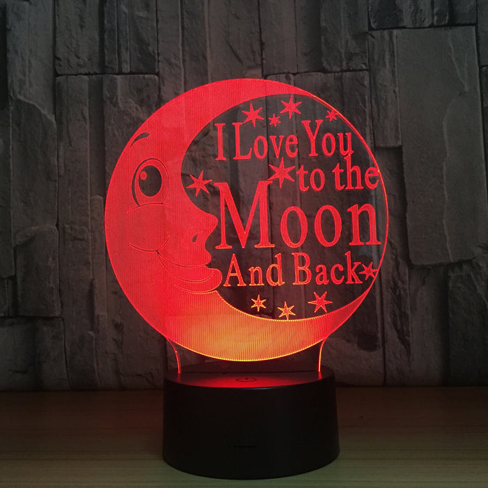 Lovely Moon 3D Optical Illusion Lamp - 3D Optical Lamp