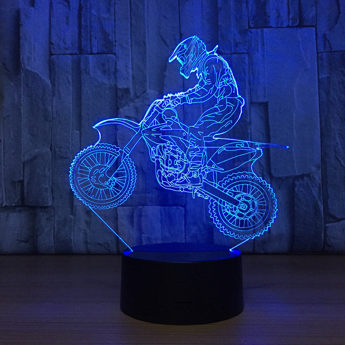 Mountain Cycling 3D Optical Illusion Lamp - 3D Optical Lamp