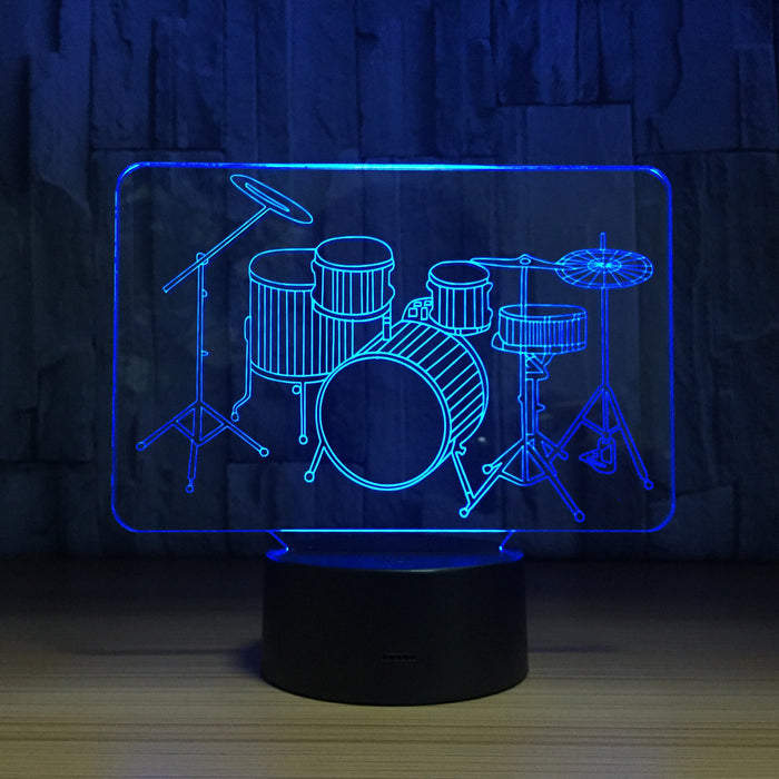Music Instrument 3D Optical Illusion Lamp - 3D Optical Lamp