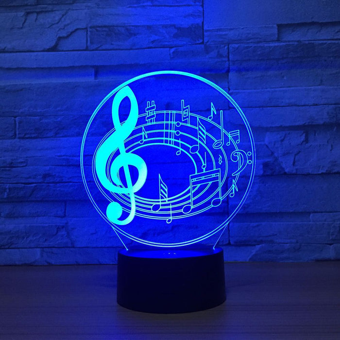 Music Symbol 3D Optical Illusion Lamp - 3D Optical Lamp