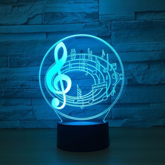 Music Symbol 3D Optical Illusion Lamp - 3D Optical Lamp