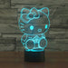 Adorable Sitting Hello Kitty 3D Optical Illusion Lamp - 3D Optical Lamp