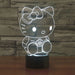 Adorable Sitting Hello Kitty 3D Optical Illusion Lamp - 3D Optical Lamp