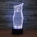 Adorable Owl 3D Optical Illusion Lamp - 3D Optical Lamp