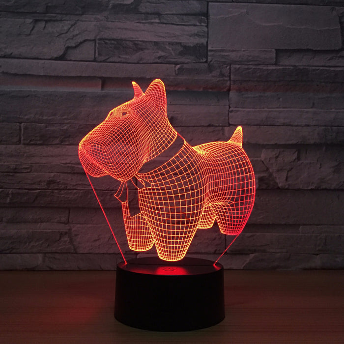 Lovely Pet Dog 3D Optical Illusion Lamp - 3D Optical Lamp