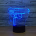 Abstract Handgun 3D Optical Illusion Lamp - 3D Optical Lamp