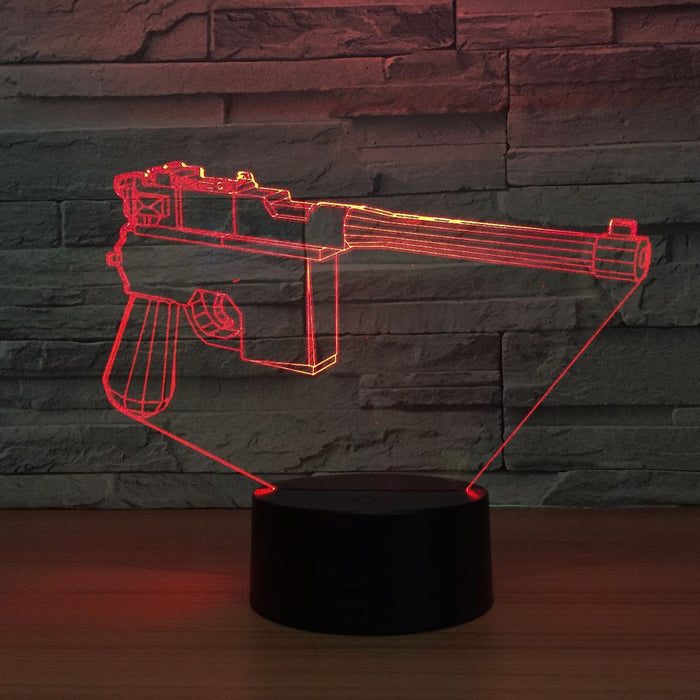 Abstract Pistol 3D Optical Illusion Lamp - 3D Optical Lamp