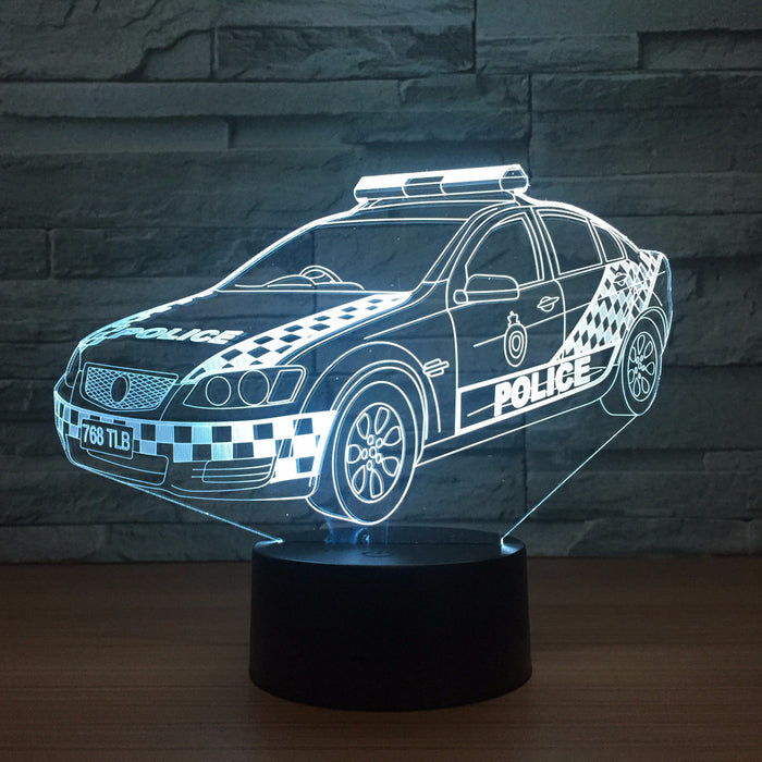 Police Car 3D Optical Illusion Lamp - 3D Optical Lamp