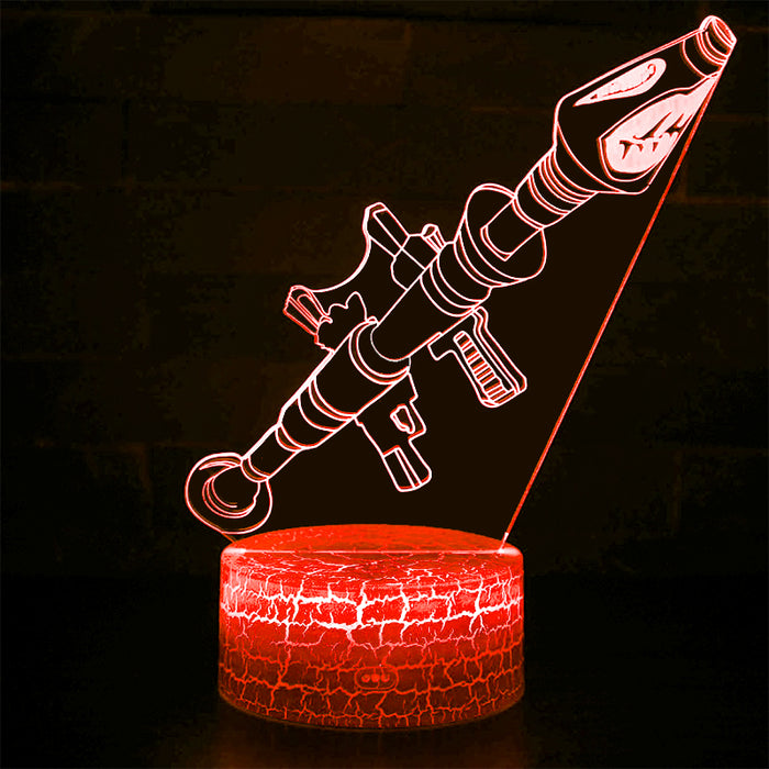 Fortnight Gun Model 3D Optical Illusion Lamp - 3D Optical Lamp