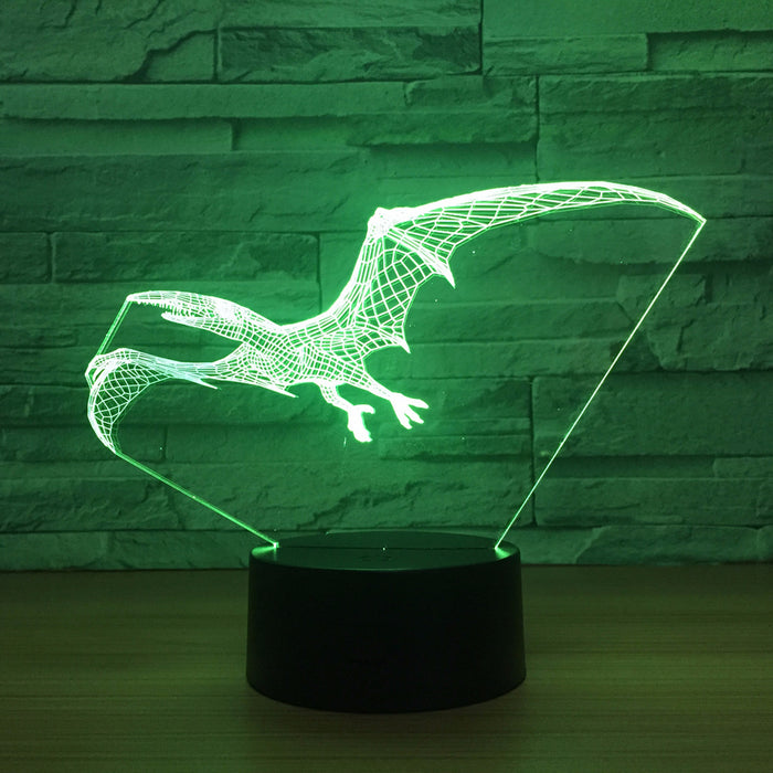 Flying Pterosaurs 3D Optical Illusion Lamp - 3D Optical Lamp