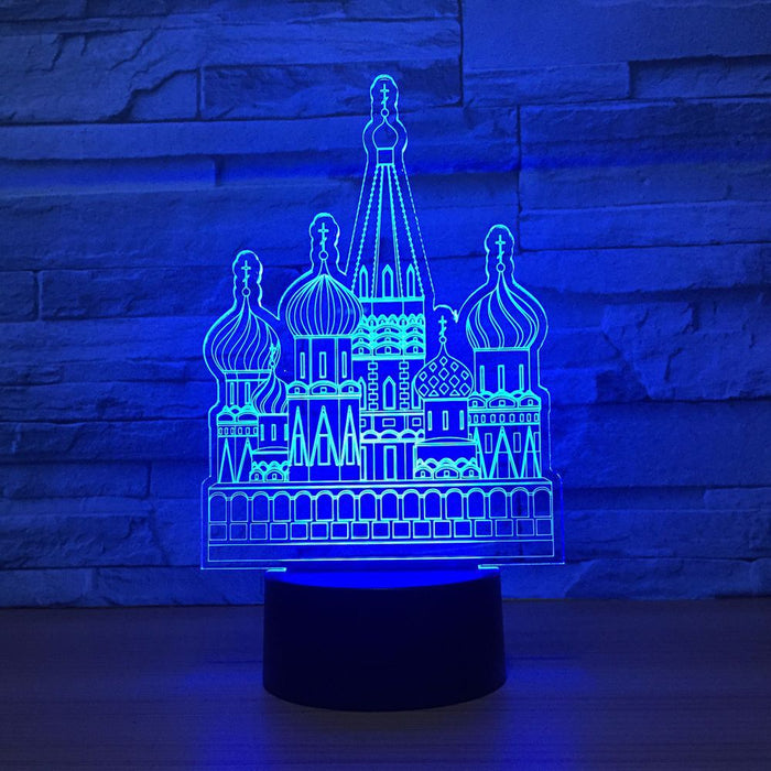Russian Castle 3D Optical Illusion Lamp - 3D Optical Lamp