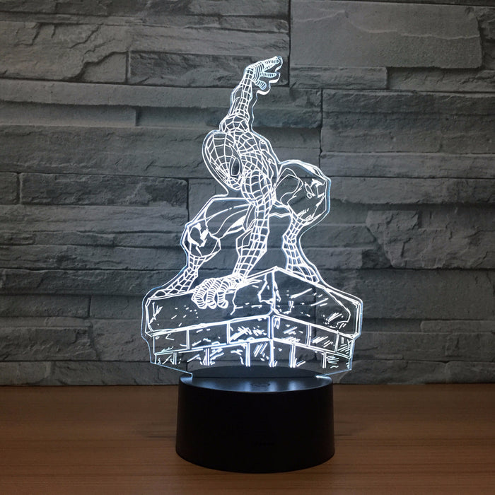Adorable Spider Man 3D Optical Illusion Lamp - 3D Optical Lamp