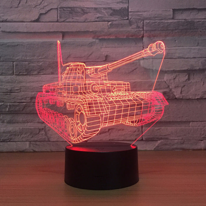 Tank 3D Optical Illusion Lamp - 3D Optical Lamp