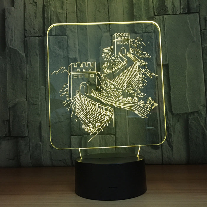 Great Wall 3D Optical Illusion Lamp - 3D Optical Lamp