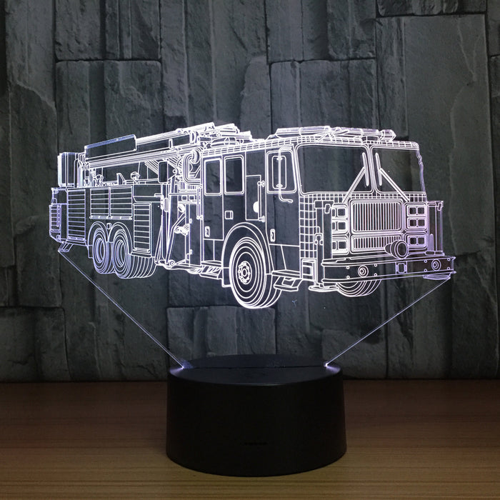 Trolley Bus 3D Optical Illusion Lamp - 3D Optical Lamp