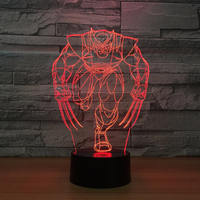 Wolverine 3D Optical Illusion Lamp - 3D Optical Lamp